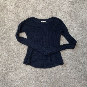 Dark, blue sweater